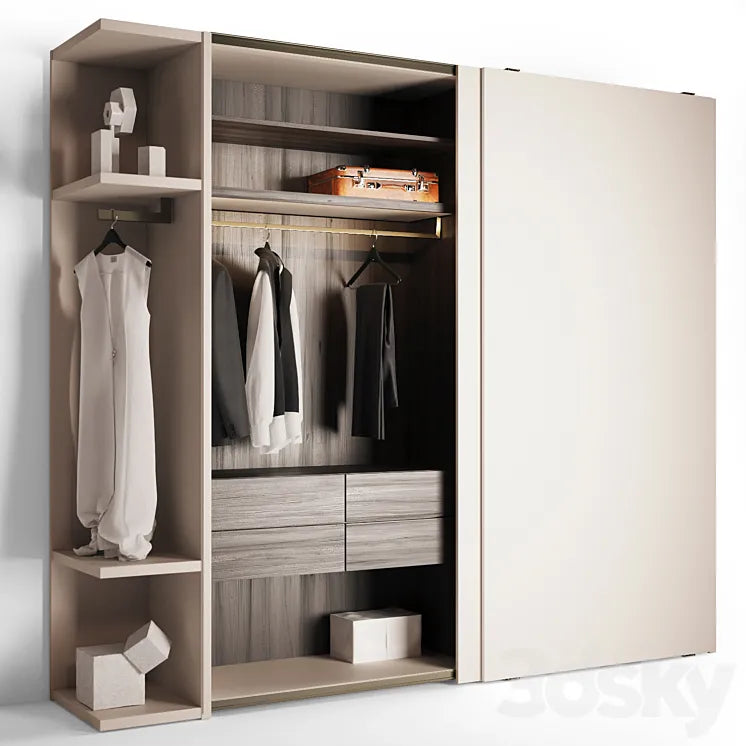 Sliding wardrobe Pianca Nastro 3DSMAX Model