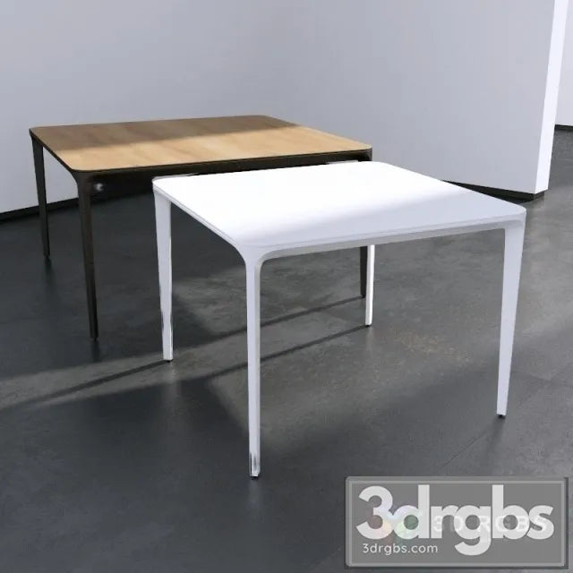 Slim Square Table 3D Model Free