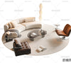 Sofa 3D Model with Cream Color – Furniture 3DS Max – 045