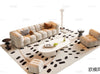 Sofa 3D Model with Cream Color – Furniture 3DS Max – 070
