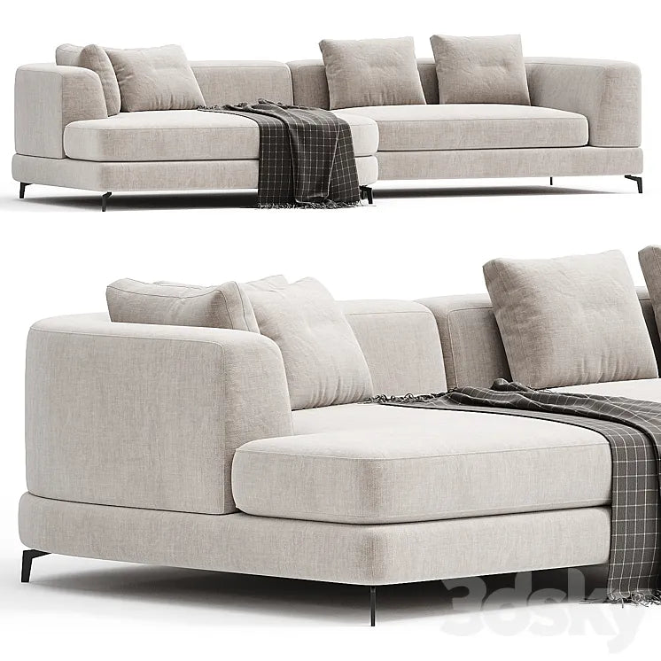 SOFA MODERNO S LEFT 3DSMAX Model