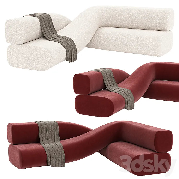 Sofa Twist 3DSMAX Model