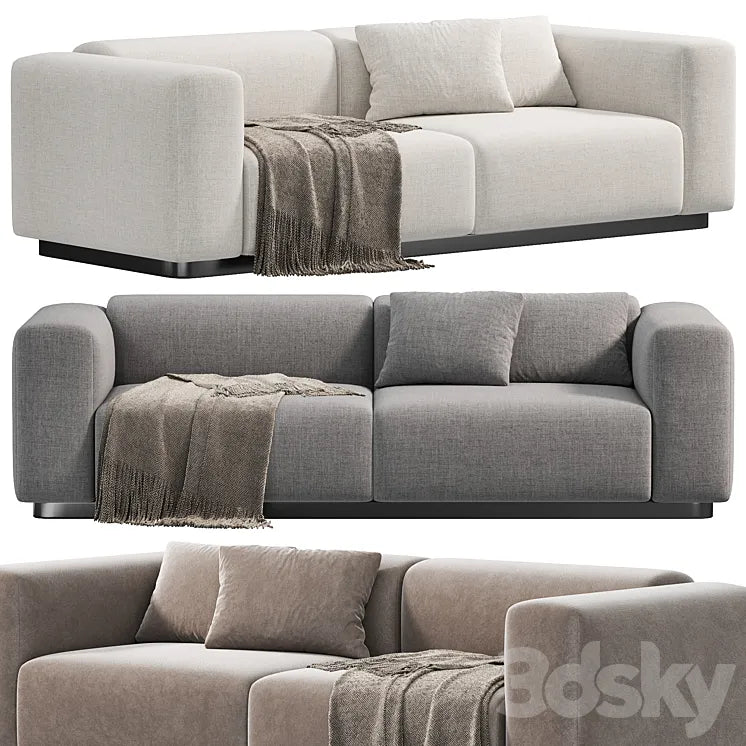 Soft Modular Sofa by Vitra sofas 3DSMAX Model