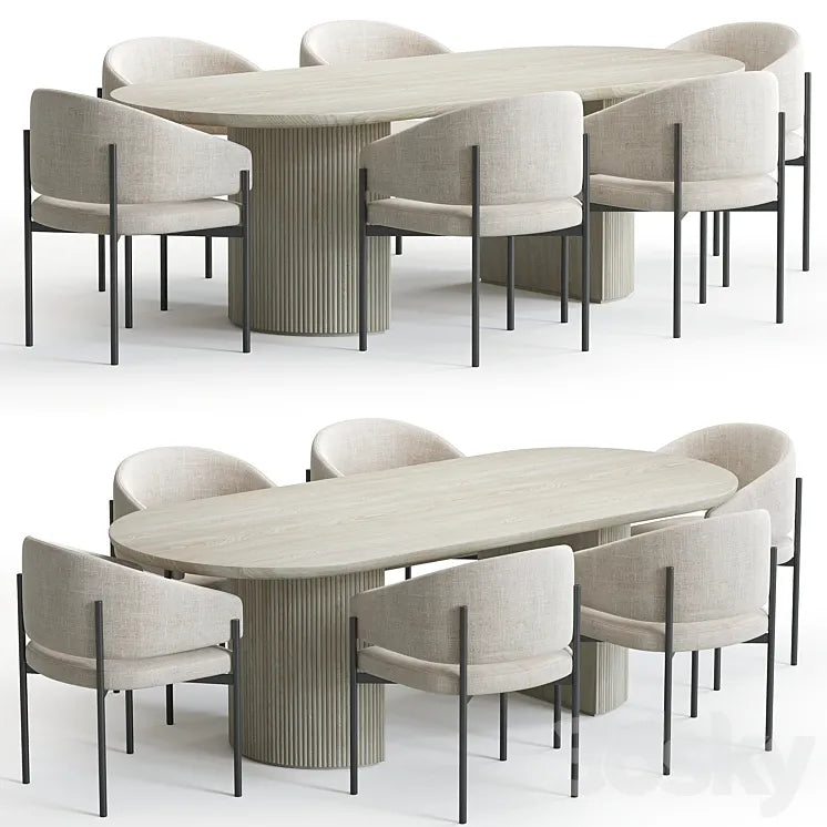 Solana Chair and Moon Table 3DSMAX Model