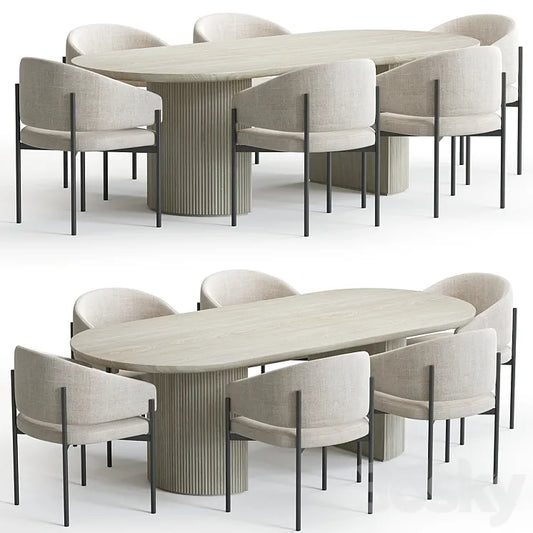 Solana Chair and Moon Table 3DSMAX Model