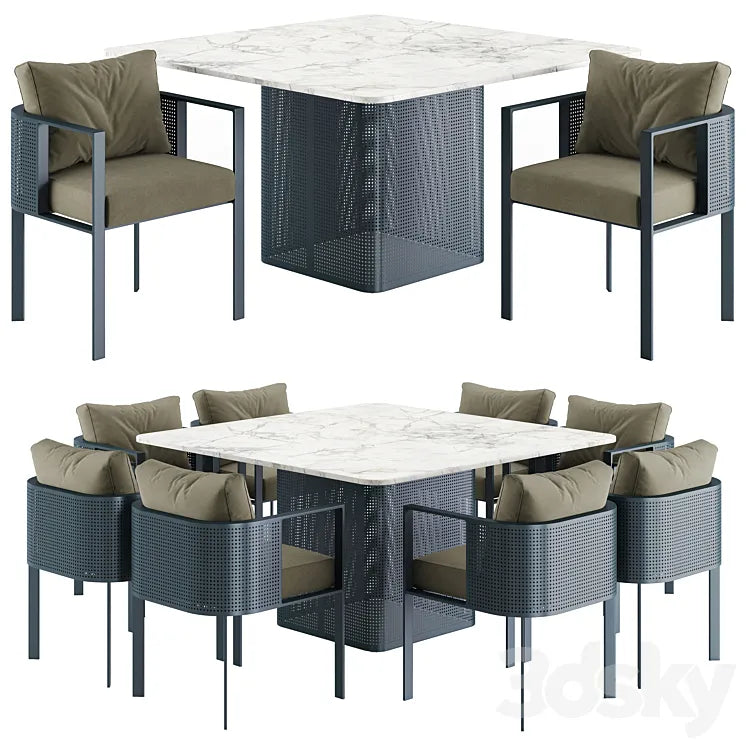 Solanas Dining & Chair 3DSMAX Model