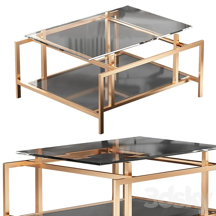 Square Brass Coffee Table Eichholtz 3DSMAX Model