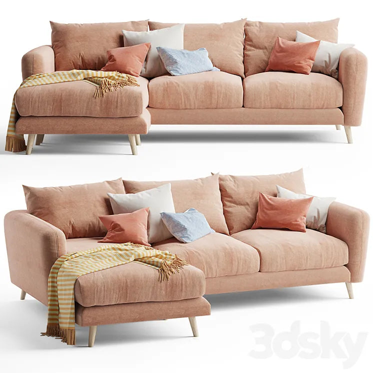 Squishmeister sofa chaise 3DSMAX Model