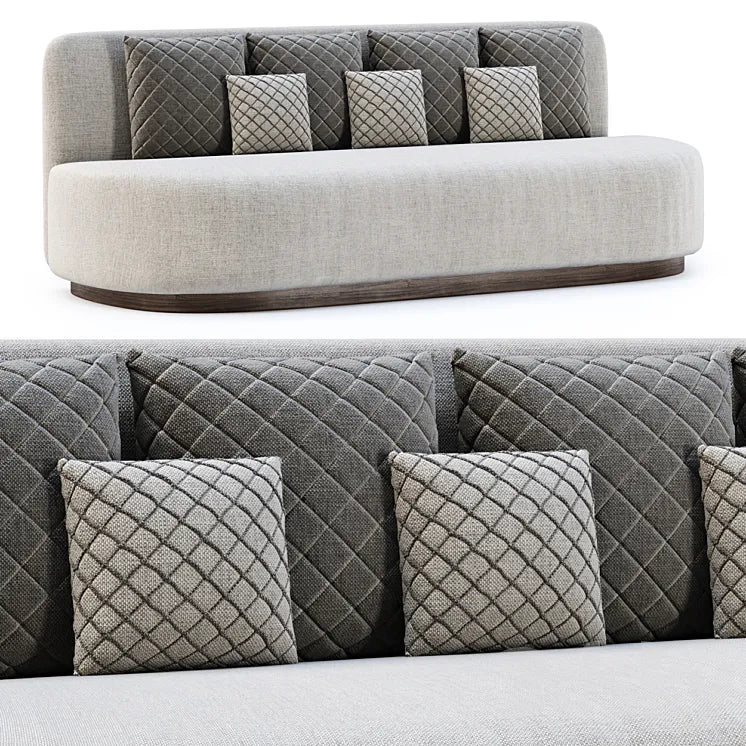 Stefa restaurant double seat sofa SCD22 by Bpoint Design 3DSMAX Model