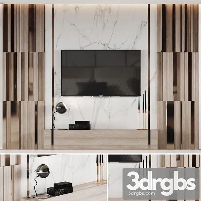 Stenovaia Panel S Tv 3 3D Model Free