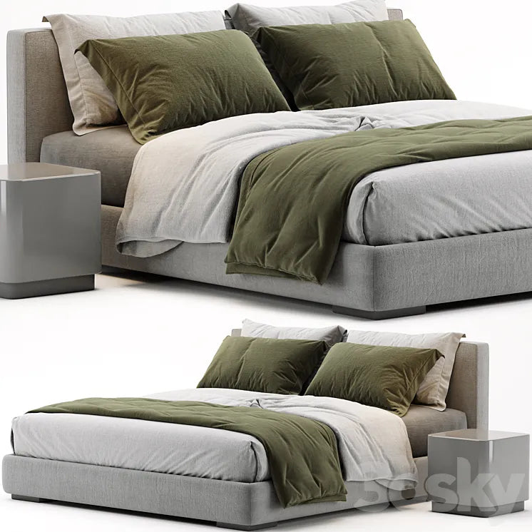 Stone Bed by Meridiani 3DSMAX Model