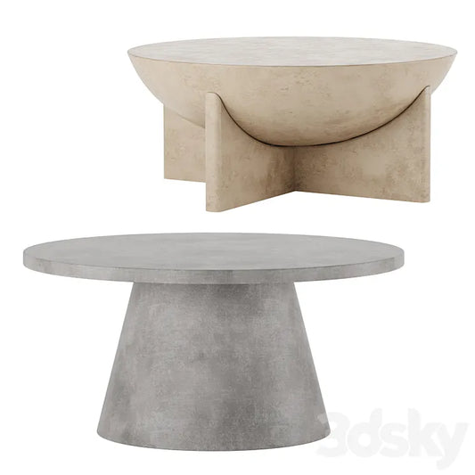 Stone Coffee Table West Elm 3DSMAX Model
