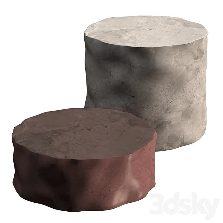 Stone coffee tables 3DSMAX Model