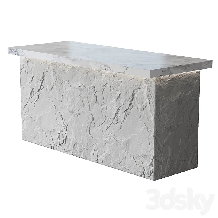 Stone table island №2 3DSMAX Model