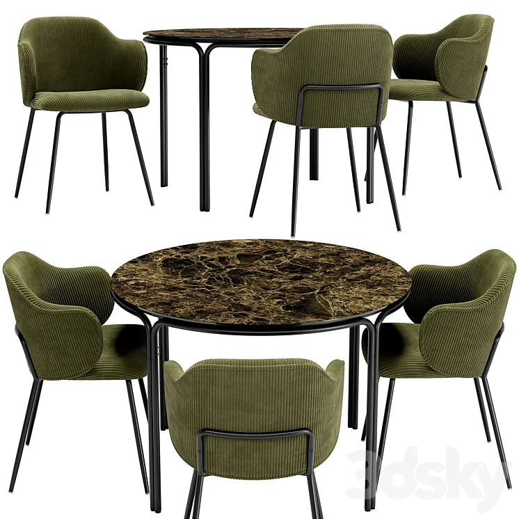 Suanna Dining Chair and Chici Table 3DSMAX Model