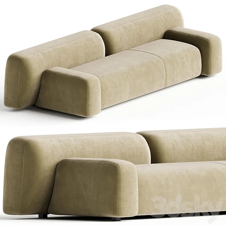 Suiseki sofa cod SUI05 composition 3DSMAX Model