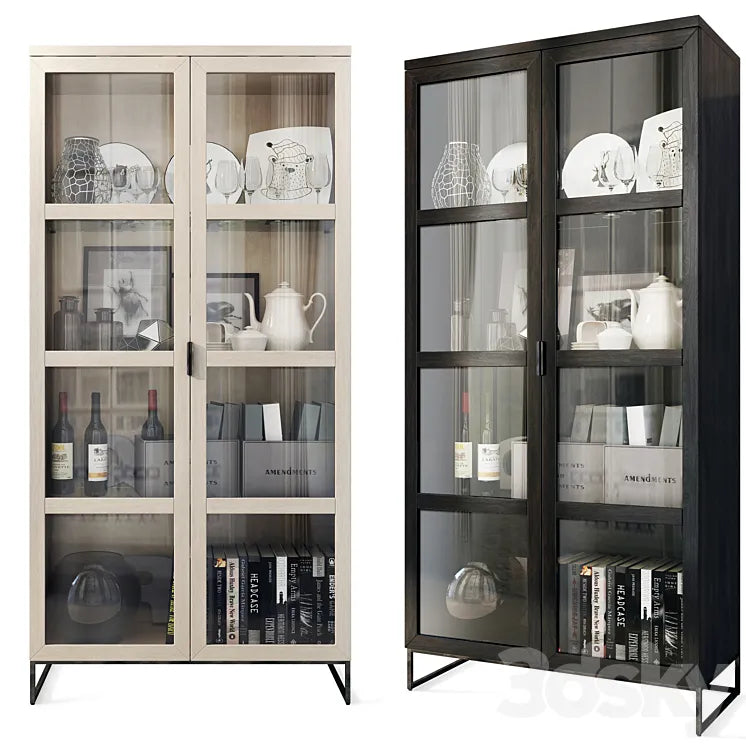 Swing cabinet with glass / showcase Everett. Cabinet showcase by Rowico 3DSMAX Model