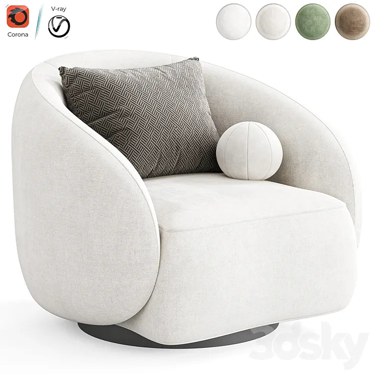 Swivel Chair Amore by Eichholtz 3DSMAX Model