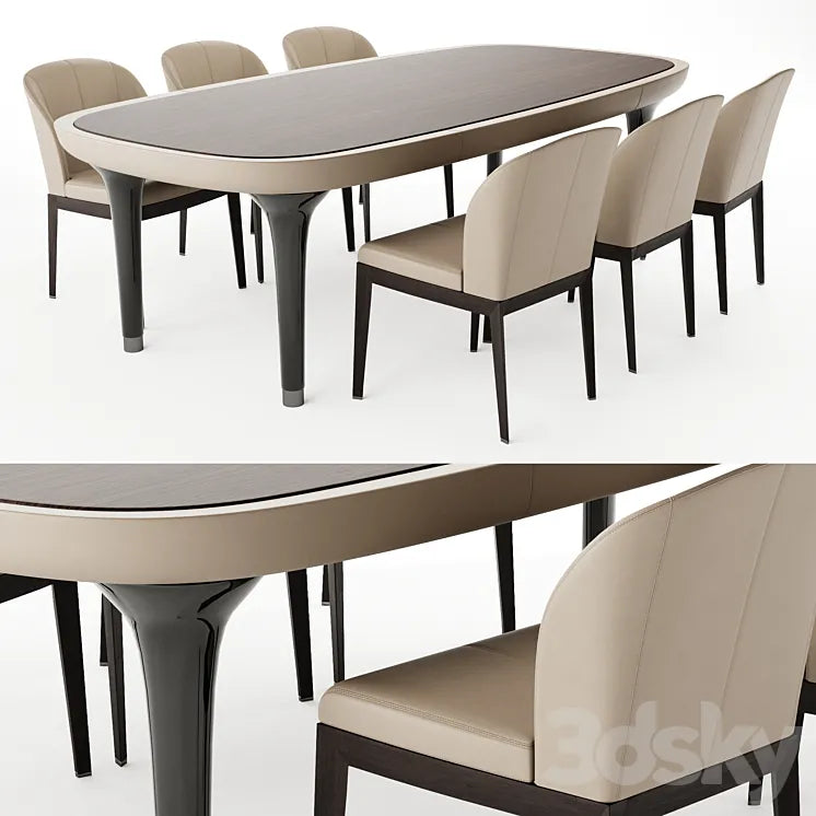 Table and chair Reflex & Angelo and Chair giorgetti normal 3DSMAX Model