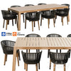 Table and Chair Set 01 3DSMAX Model