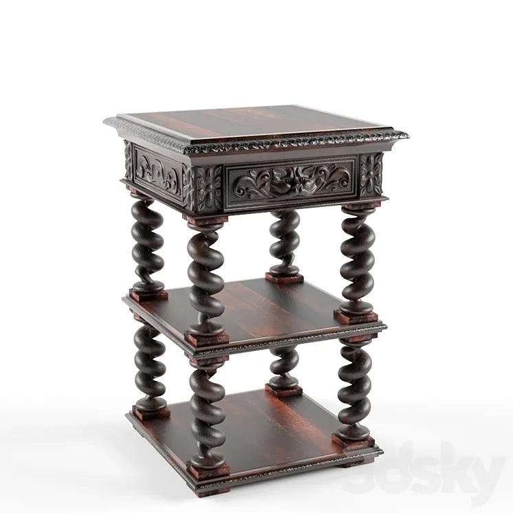 Table Antique Side 3DSMAX Model