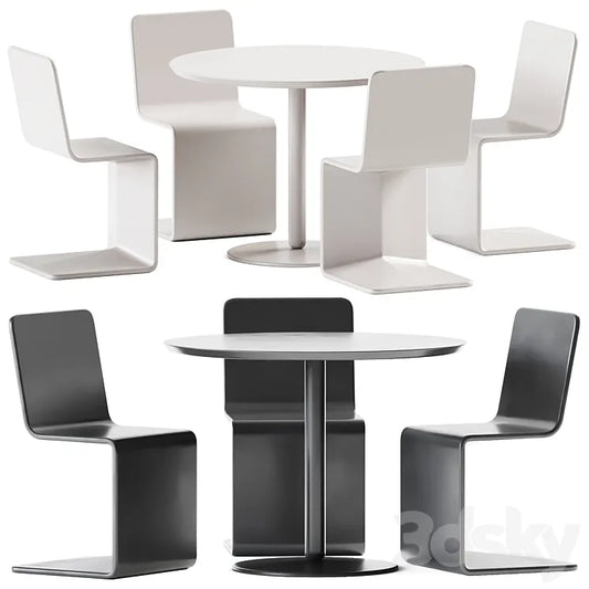 Table Balance by Calligaris and Outdoor Chair Roger By bellitalia / Outdoor furniture 3DSMAX Model