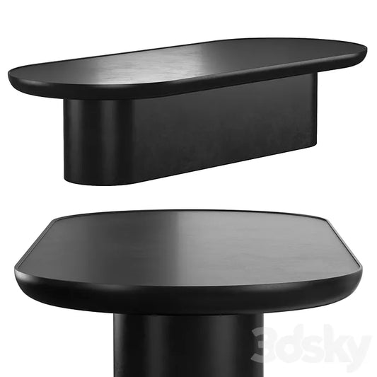 Table Black Oval 3DSMAX Model