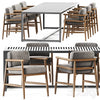 Table Dna teak by Gandia Blasco and Armchair Teresina by Meridiani 3DSMAX Model
