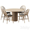Table Palais royal By asplund and Chair Rotin by Guillaume Delvigne 3DSMAX Model