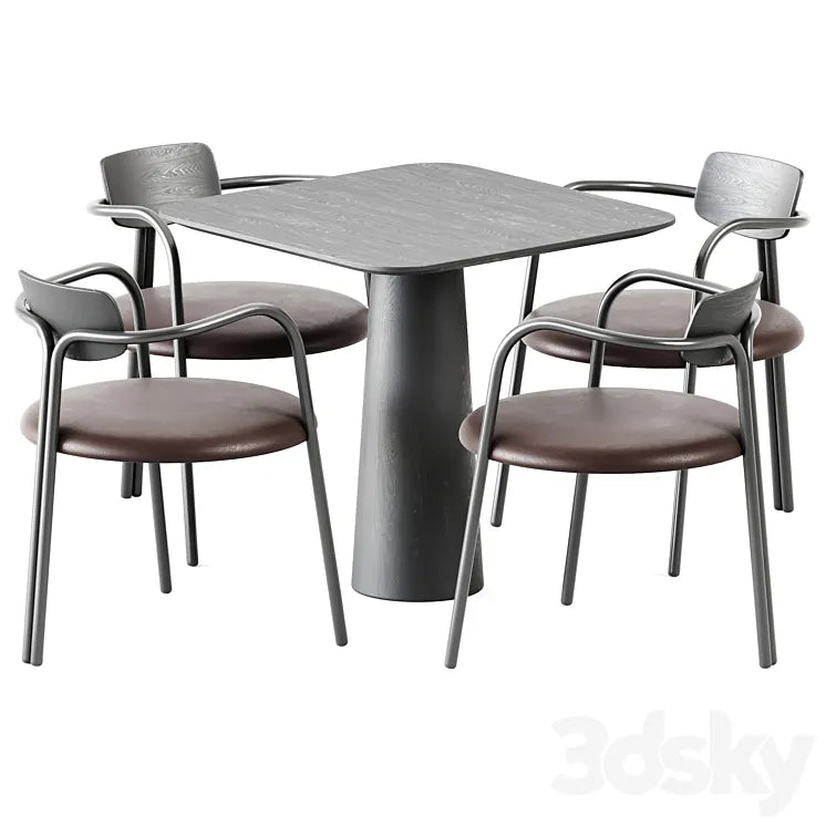 Table POV 460 S80 by Ton and Chair Via Veneto by De Castelli 3DSMAX Model