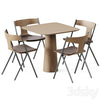 Table POV 460 S80 by Ton and Quadra Chair with Cushion by Viccarbe 3DSMAX Model