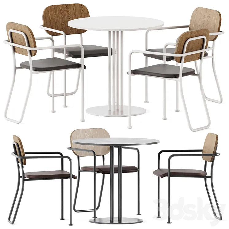 Table Ringer by Kettal and Chair Miss Ahus By Bla Station / Outdoor Furniture 3DSMAX Model