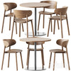 Table S 1123 D80 by Thonet and Wooden Chair Font by Wiesner-Hager 3DSMAX Model