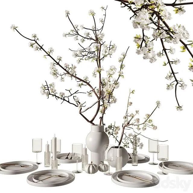 Table setting modern style 3dsMax Model
