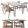Table Typhoon with chairs Bio 3DSMAX Model
