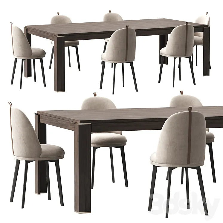 Table with chairs BUDA by LASKASAS 3DSMAX Model
