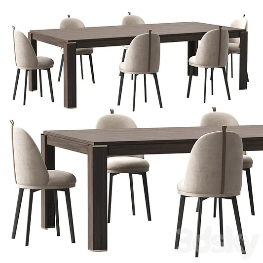 Table with chairs BUDA by LASKASAS 3DSMAX Model