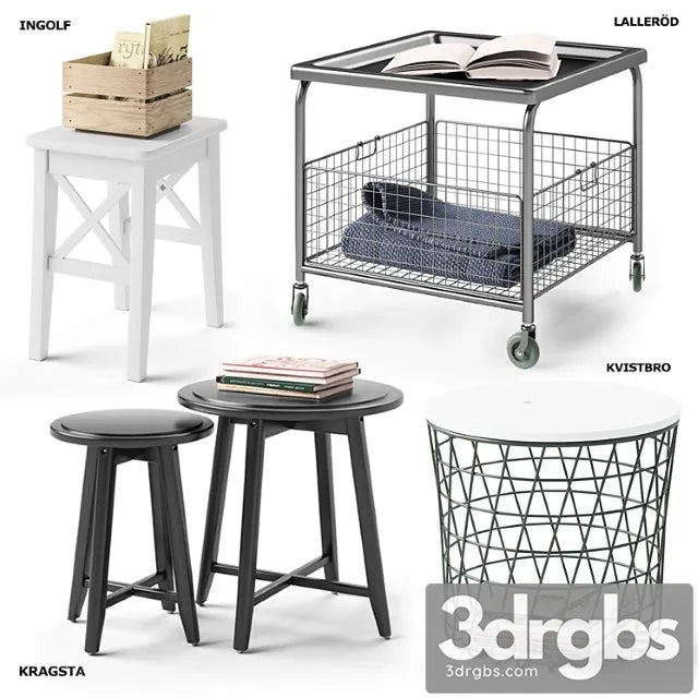 Tables ikea 2 3D Model Free