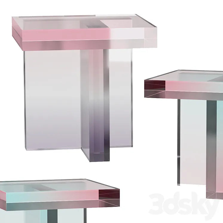 Tables Made With Dyed Acrylic Resin 3DSMAX Model