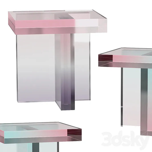Tables Made With Dyed Acrylic Resin 3DSMAX Model