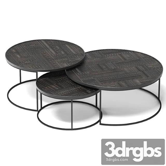 Tabwa Coffee Table Set By Ethnicraft 3D Model Free