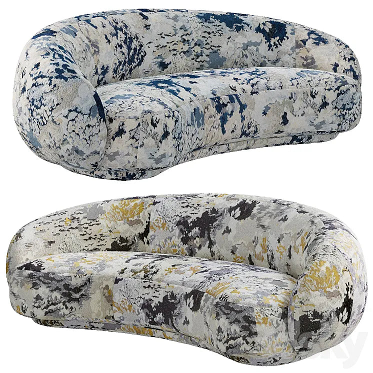 Tacchini Julep sofa custom by Metaphores blue 3DSMAX Model