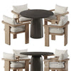 Tahana Outdoor Dining Armchair and Basil Table By Fourhands 3DS Max Model