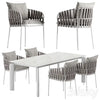 Talenti Frame chair Domino table set 3DSMAX Model