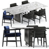 Teresina chair by Meridiani and Wedge Table by Minotti 3DSMAX Model