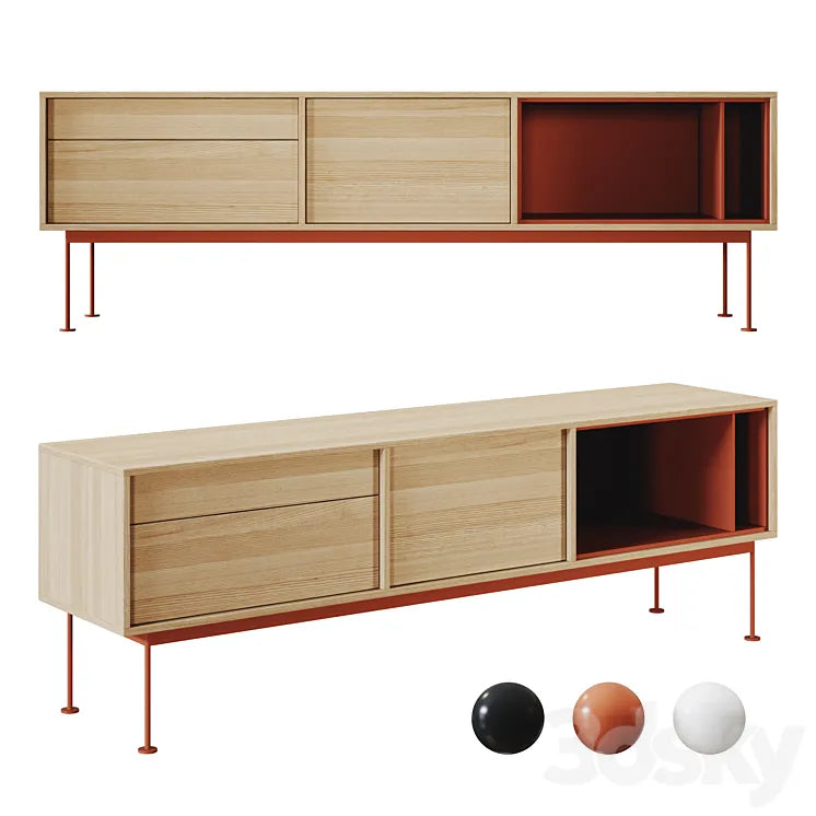 TEULAT - Yoko TV Bench 3DSMAX Model