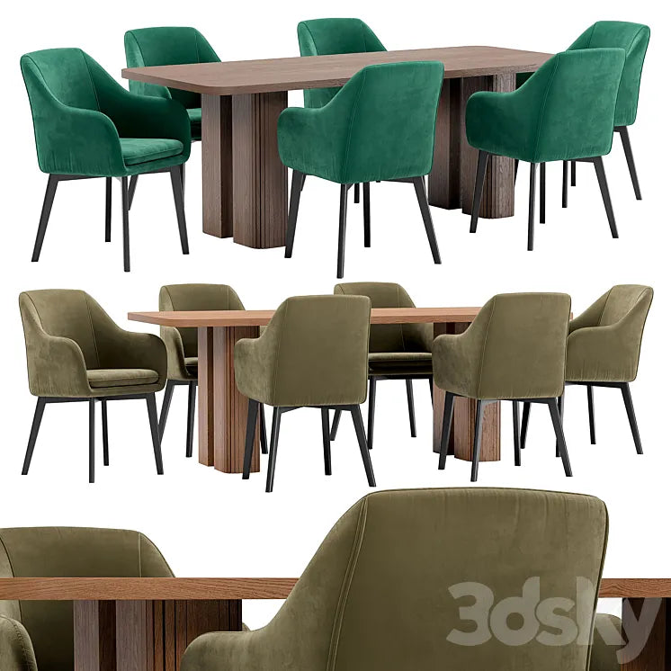 Texas dining chair and Lazar table 3DSMAX Model
