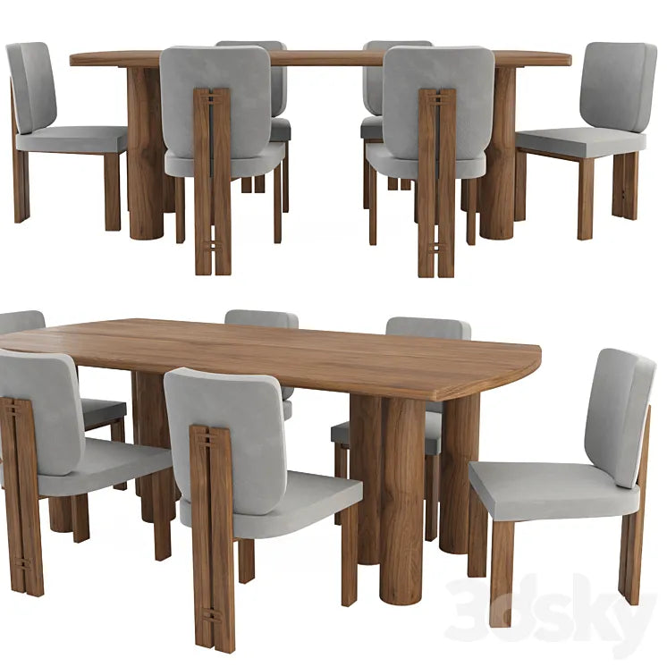 Throop Table and Dining Chair 3DSMAX Model