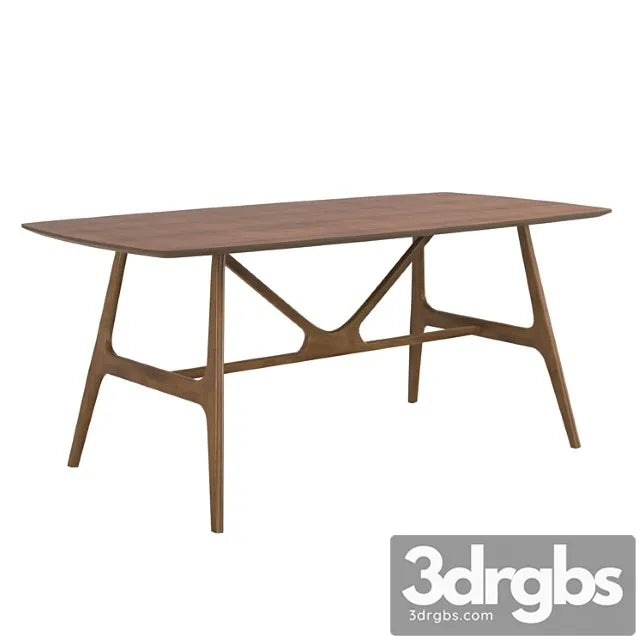 Travis dining table 2 3D Model Free