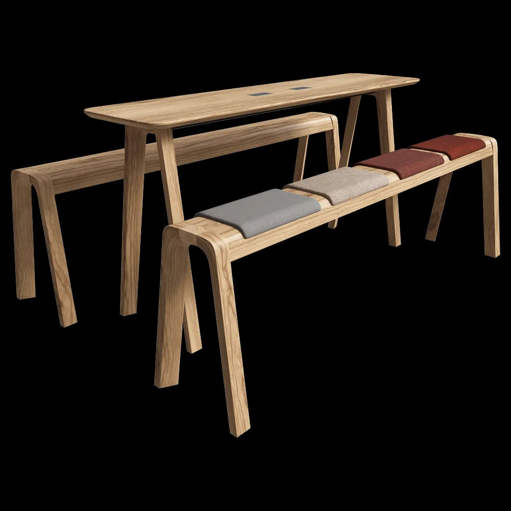 True design – Benches and table E-quo 3ds Max – 3DSky Model Free